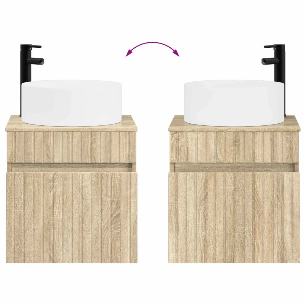 Mobile lavabo da parete Rovere Sonoma 49 x 44,5 x 65,5 cm 890624