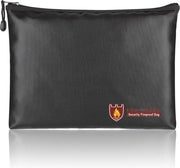 Documentevasore impermeabile e resistente al fuoco per documenti A4 - Sacchetto di conservazione sicuro per documenti e contanti (27 x 16 cm)