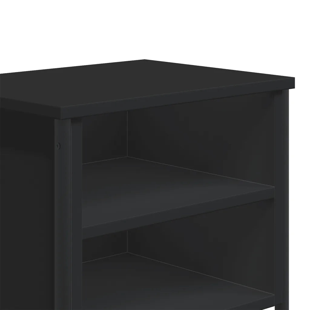 Comodini Neri 2 pz 40x30x40 cm in Truciolato 848495