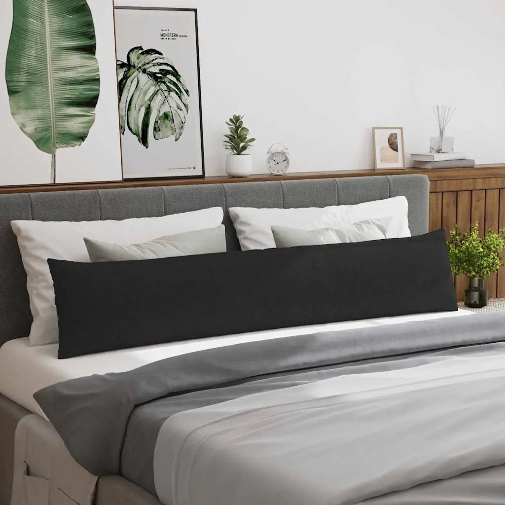 Cuscini da Divano 2 pcs Nero 200 x 40 cm Tessuto 42013870