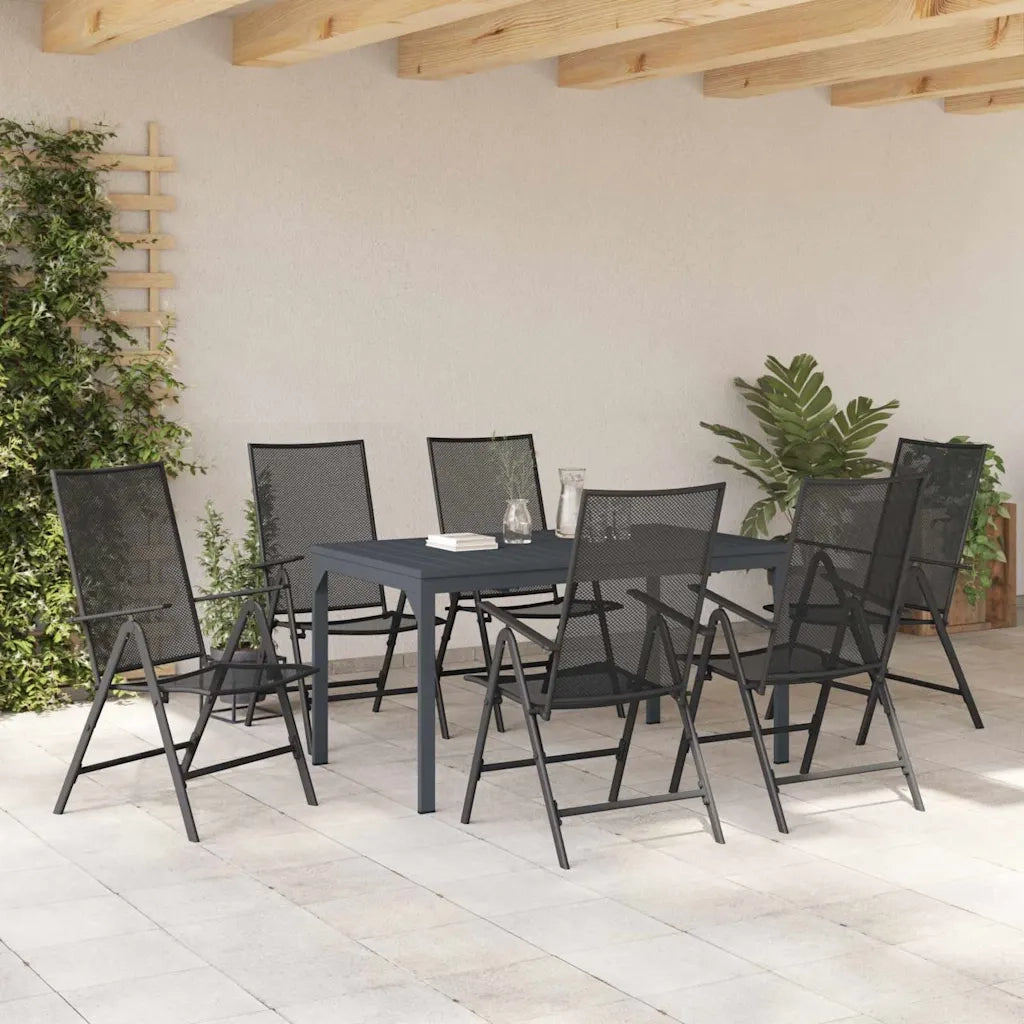 Set da Pranzo per Giardino 7 pcs Antracite