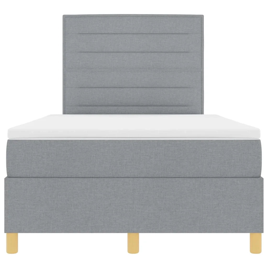 Letto a Sorgente LED Grigio chiaro 120 x 200 cm Tessuto 3343012