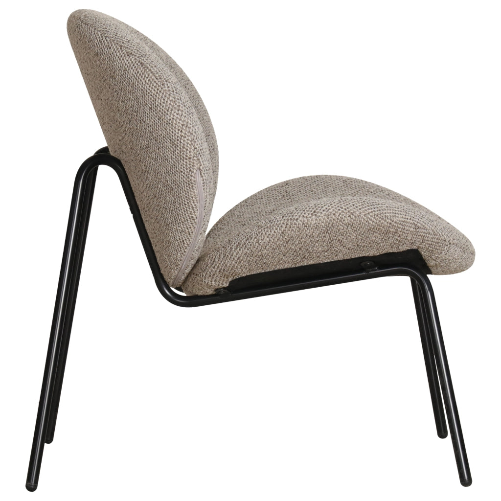 Poltrona in tessuto screziato SACHA taupe