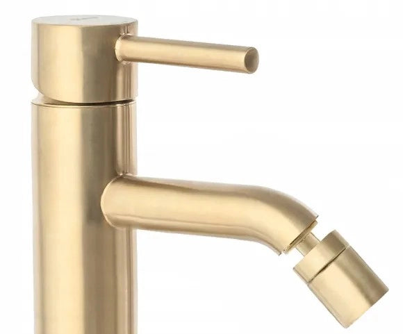 Rubinetto Da Bidet Rea Lungo Gold Brush