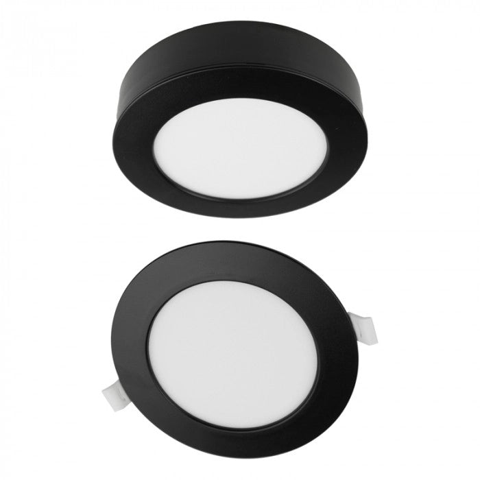 Downlight LED rotondo 12W CCT nero Ecolight
