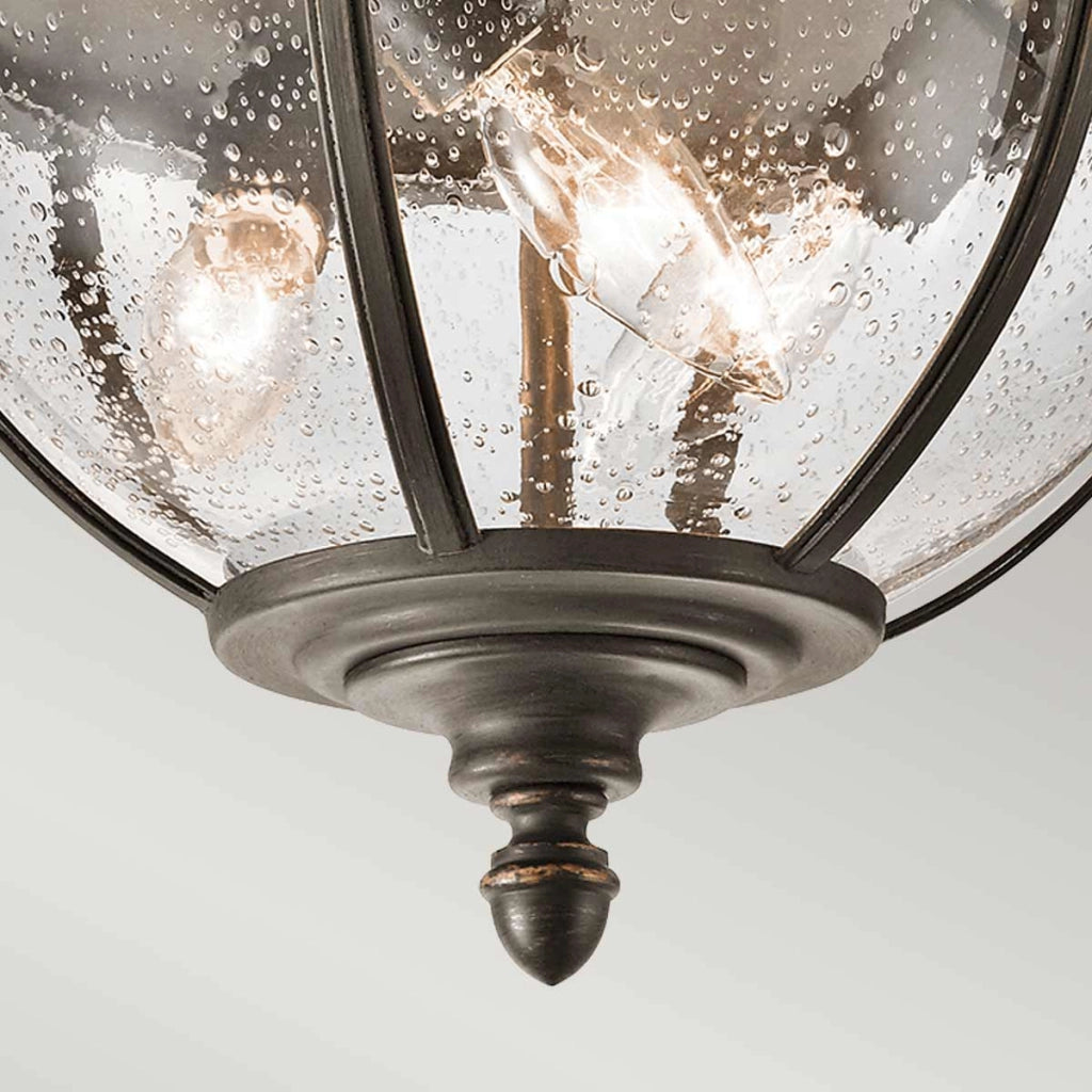 Plafoniera esterna Kichler Halleron bronzo 3xE14 40W