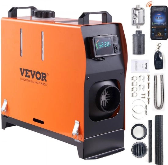 Fornitore di calore diesel 12V 5KW Fornitore di calore diesel Stand kachel Fornitore di calore diesel 0.16-0.52 l/h Fornitore di calore diesel con display LCD