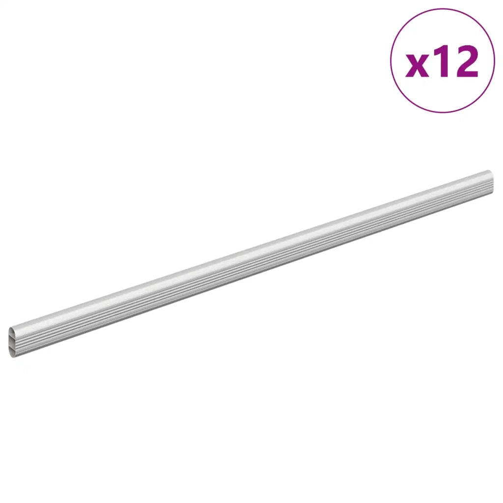 Asta per armadio 12 pz Argento 472 x 15 x 29 mm CFW1821902