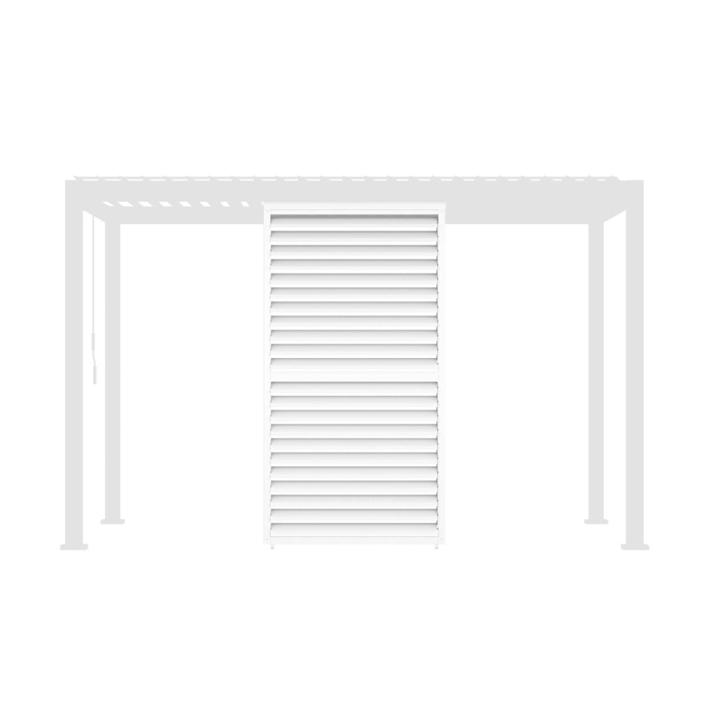 Persiana con lamelle orientabili 1.3m per pergola triomphe, bianco
