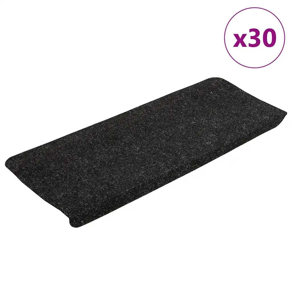 Tappetini Autoadesivi per Scale 30 pz Antracite 65x24,5x3,5 cm 3365903