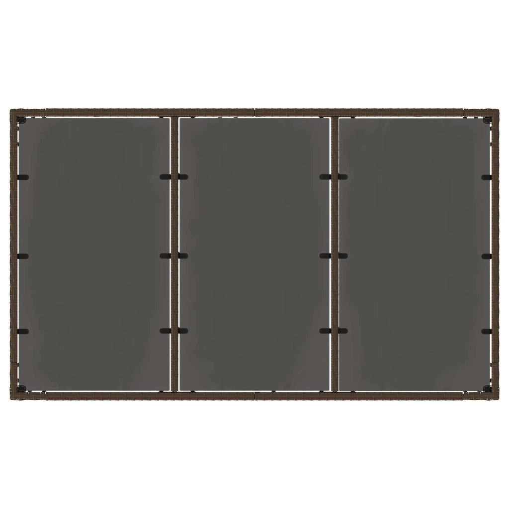 Set da pranzo per esterni 5 pz Marrone e Bianco Crema 3422314