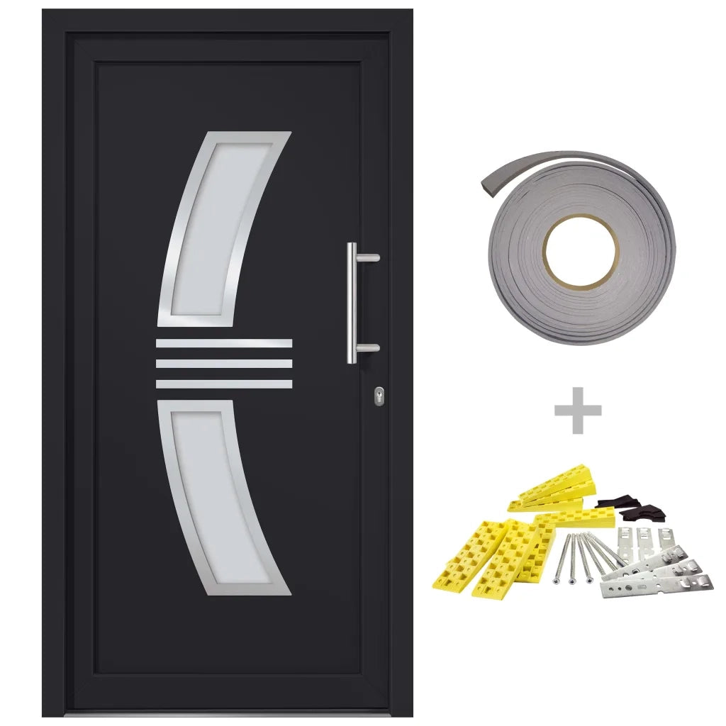 Porta di Ingresso Antracite 108x208 cm 3057579