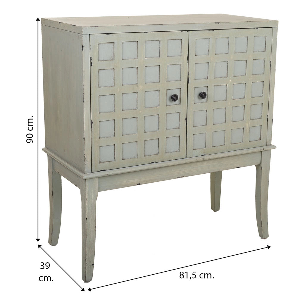 Mobile da ingresso in legno verde 81,5x39x90h