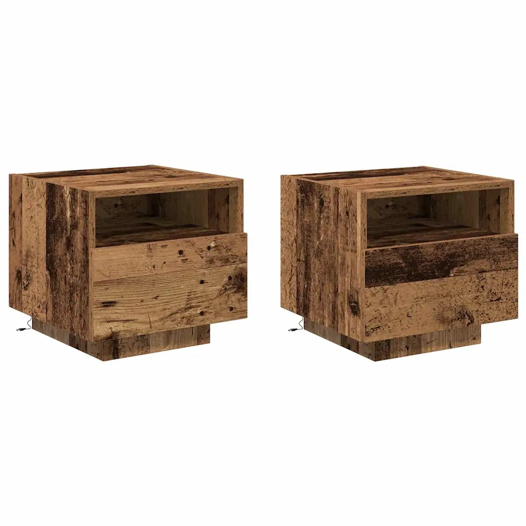 Armadio da Notte 2 pcs Legno vecchio 40 x 39 x 37 cm 863067