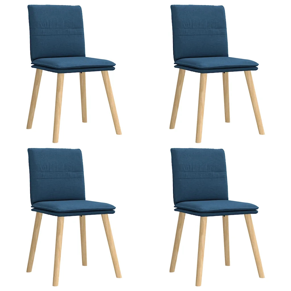 Sedie da Pranzo 4 pz Blu in Tessuto 3315363