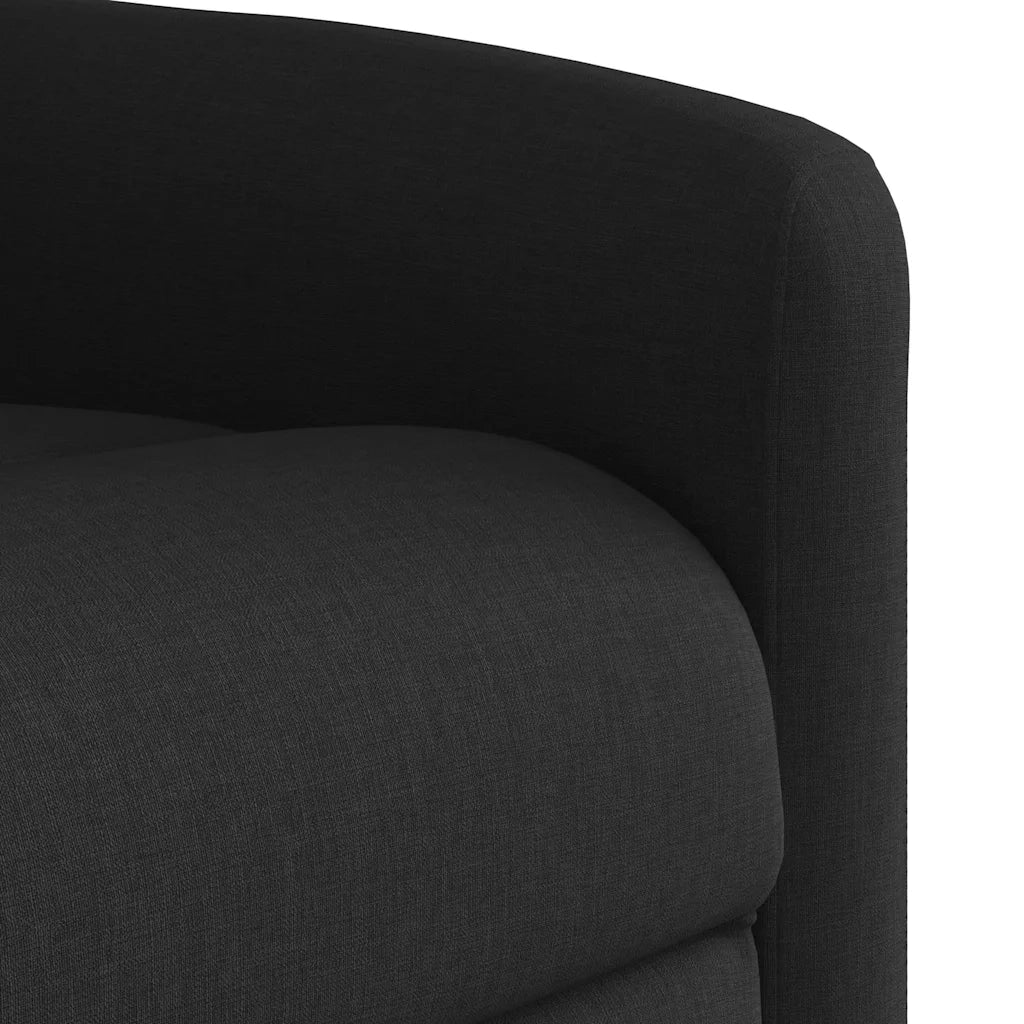 Poltrona Massaggiante Reclinabile Nera in Tessuto 4015554