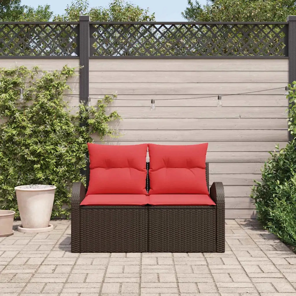 Divano da giardino Marrone 124 x 62 x 85cm polyrattan 42006738