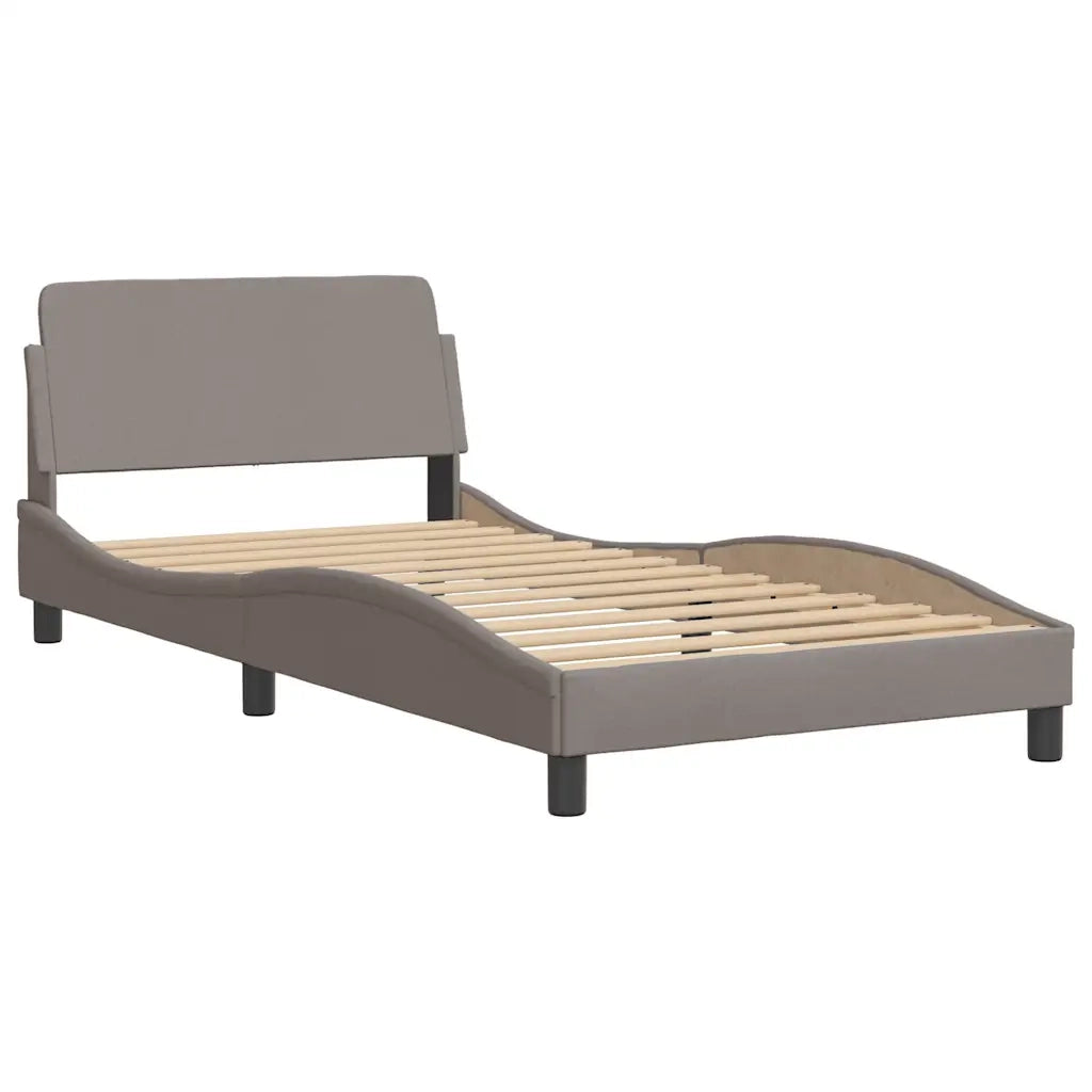 Giroletto senza Materasso-Struttura Letto Hanko Tortora 100x200 cm in Tessuto 530202