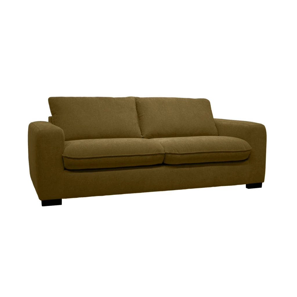 Divano letto in ciniglia con materasso, 3 posti, vert bronze