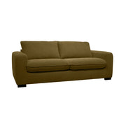 Divano letto in ciniglia con materasso, 3 posti, vert bronze