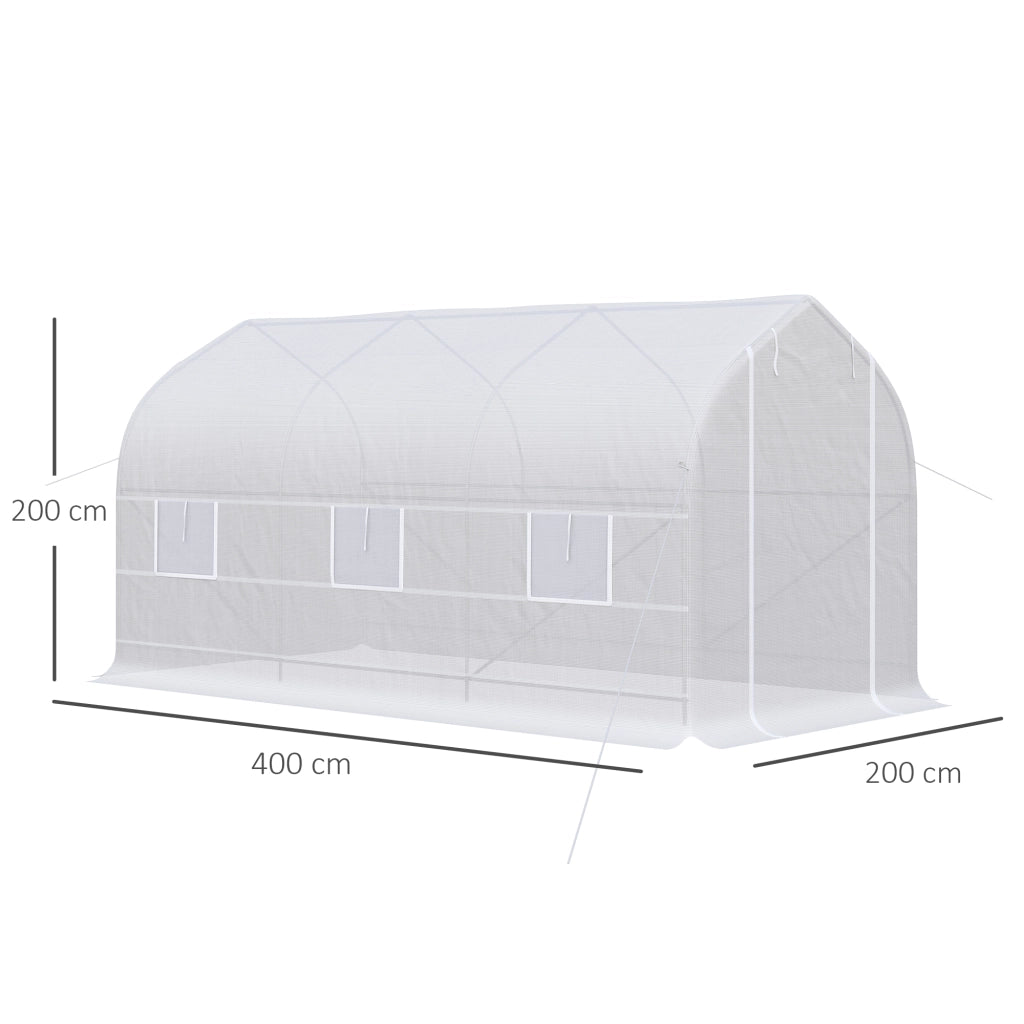 Serra da giardino 4x2x2 m ¨C Minimal ¨C Bianco