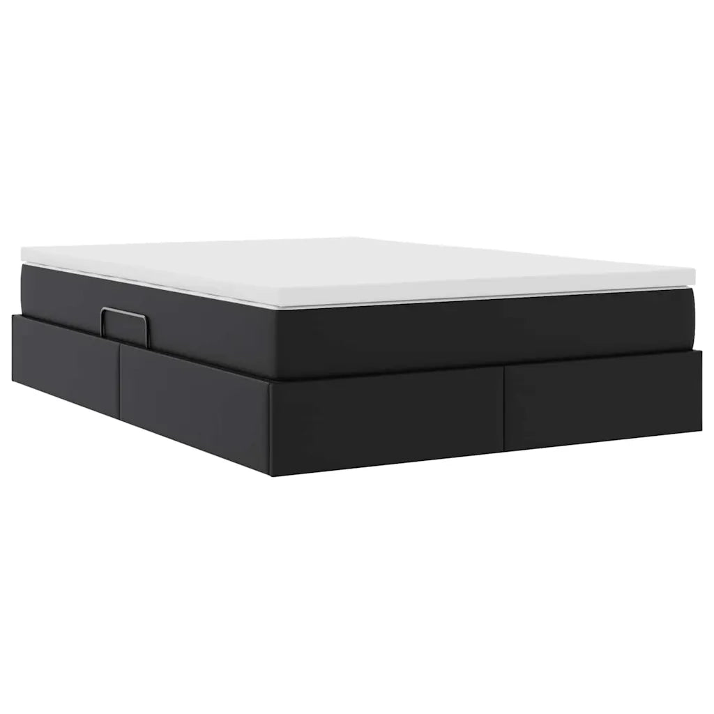 Letto con contenitore e materasso Nero 140 x 190 cm 3370162