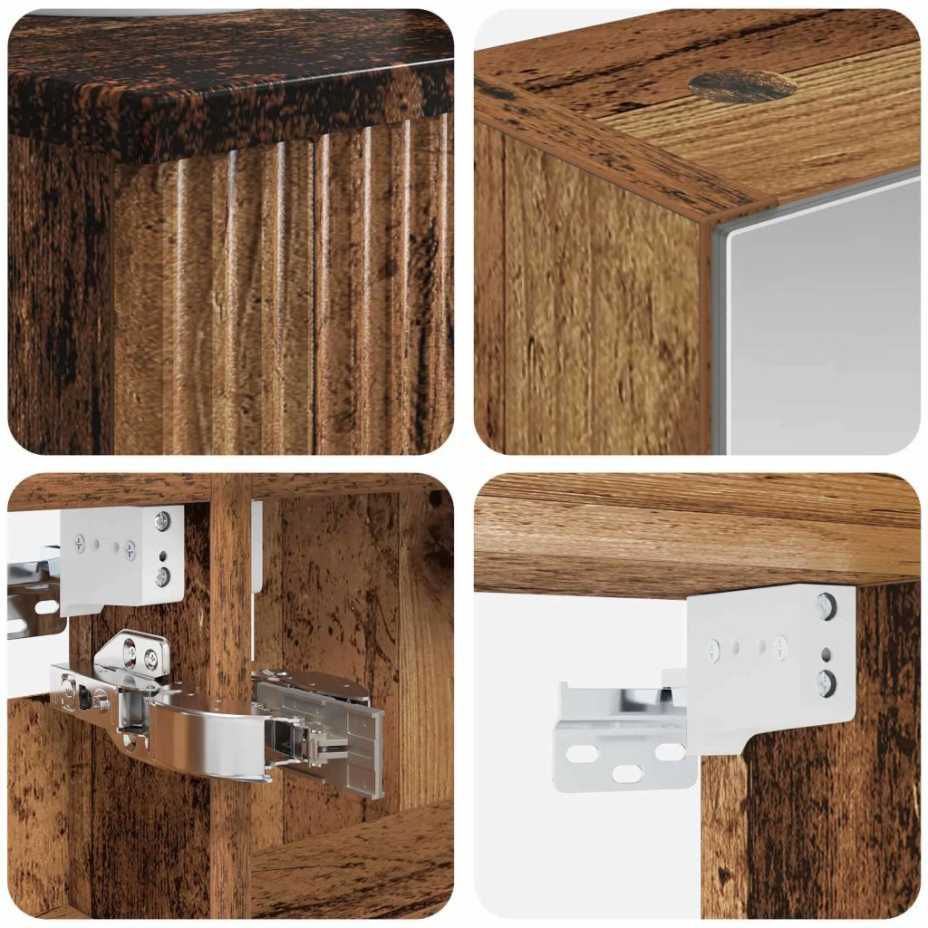Set di mobili per il bagno 5 pz Legno antico 3407245