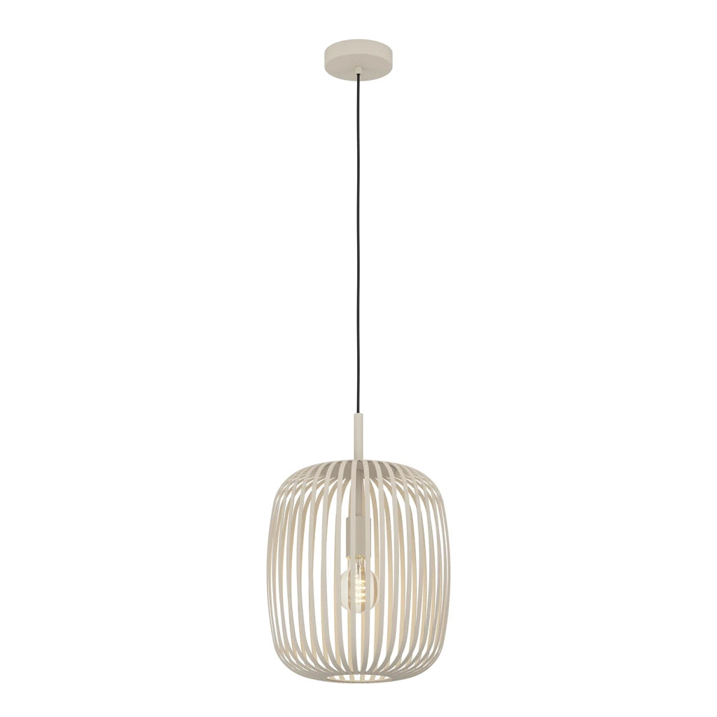 Lampadario A Sospensione Minimal Romazzina Acciaio Sabbia 1 Luce E27