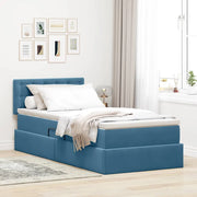 Letto con Contenitore Blu Scuro 90 x 200 cm Velluto