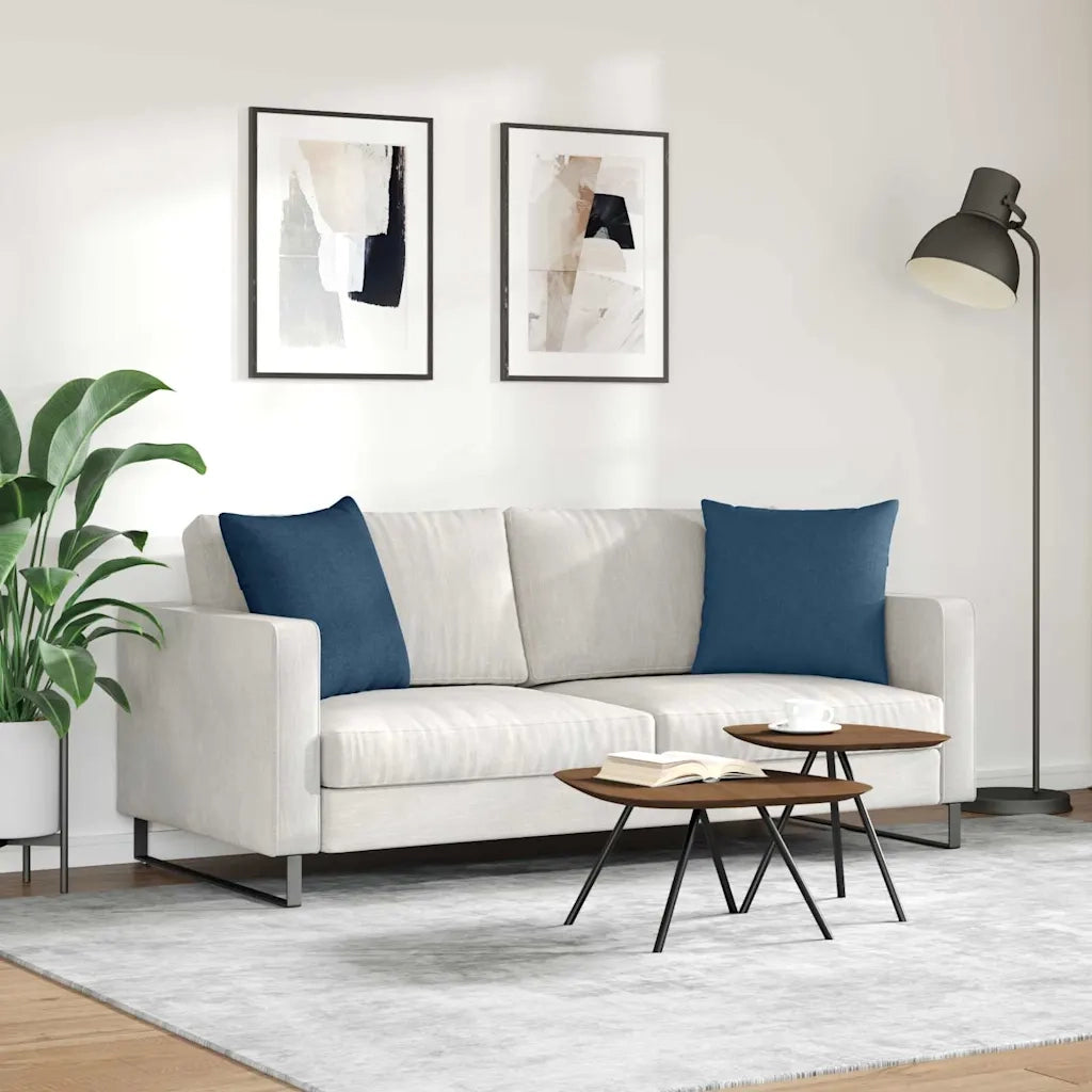 Cuscini da Divano 2 pcs Blu 50 x 50 cm Tessuto 42013962