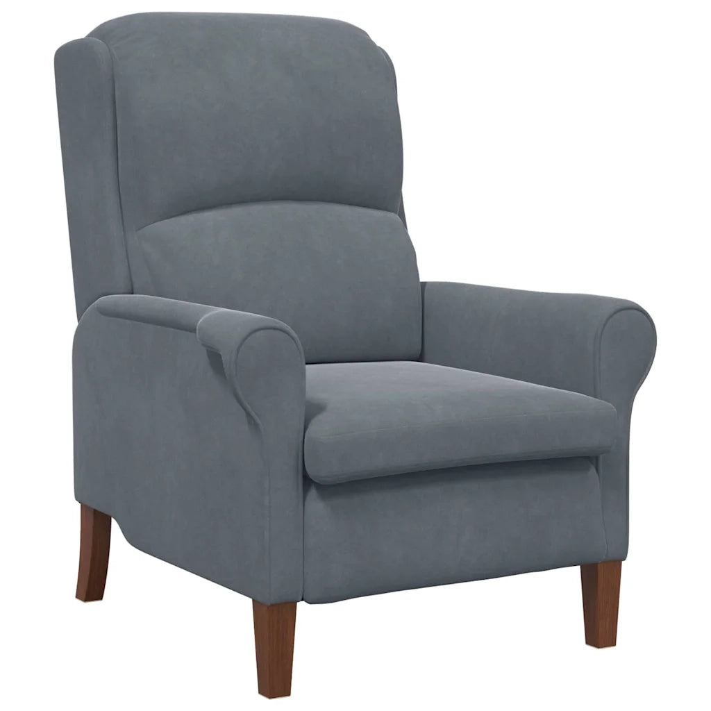 Poltrona | Sedia Relax Grigio scuro Velluto