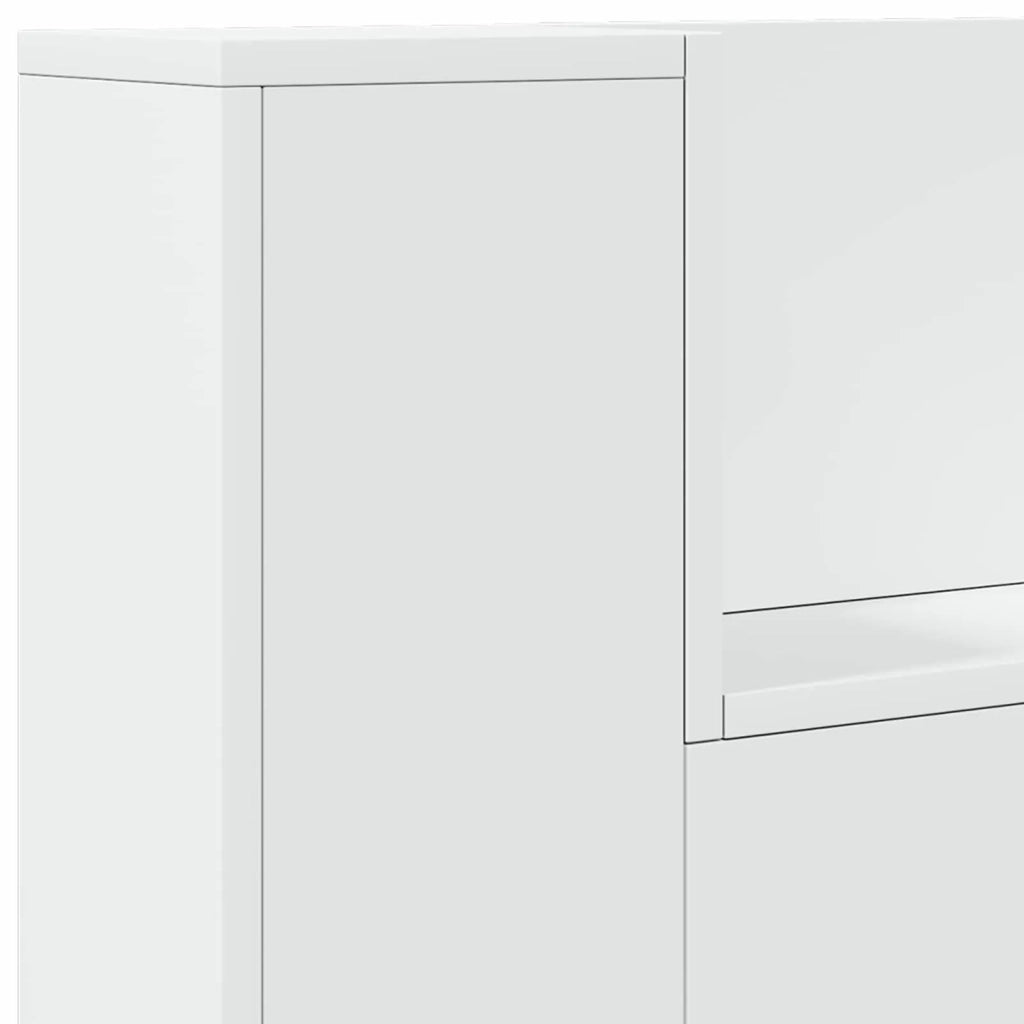 Testiera | Testata Con luce LED con archiviazione Bianco