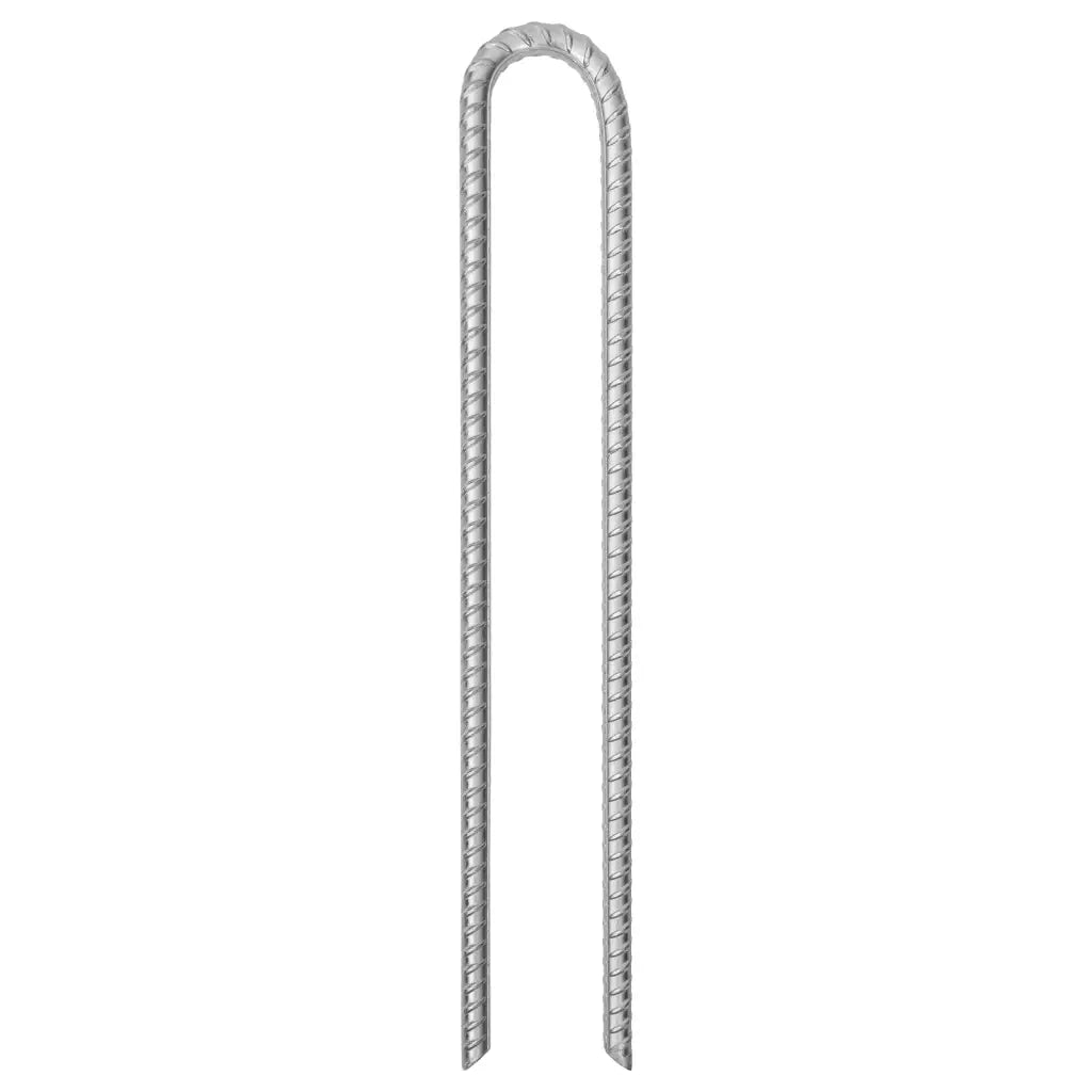 Picchetti Tenda 6 pz a Forma di U 41,5 cm ?12 mm Acciaio Zincato CFW1455100