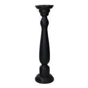 Portacandele legno nero cm 11,5/12,5xh50