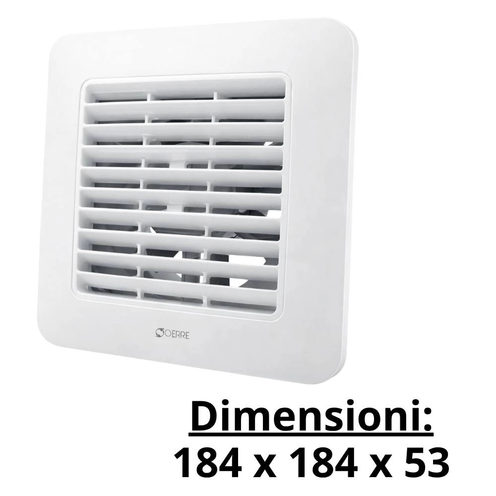 Aspiratore elicoidale da foro 120 mm per ambienti interni ipx4