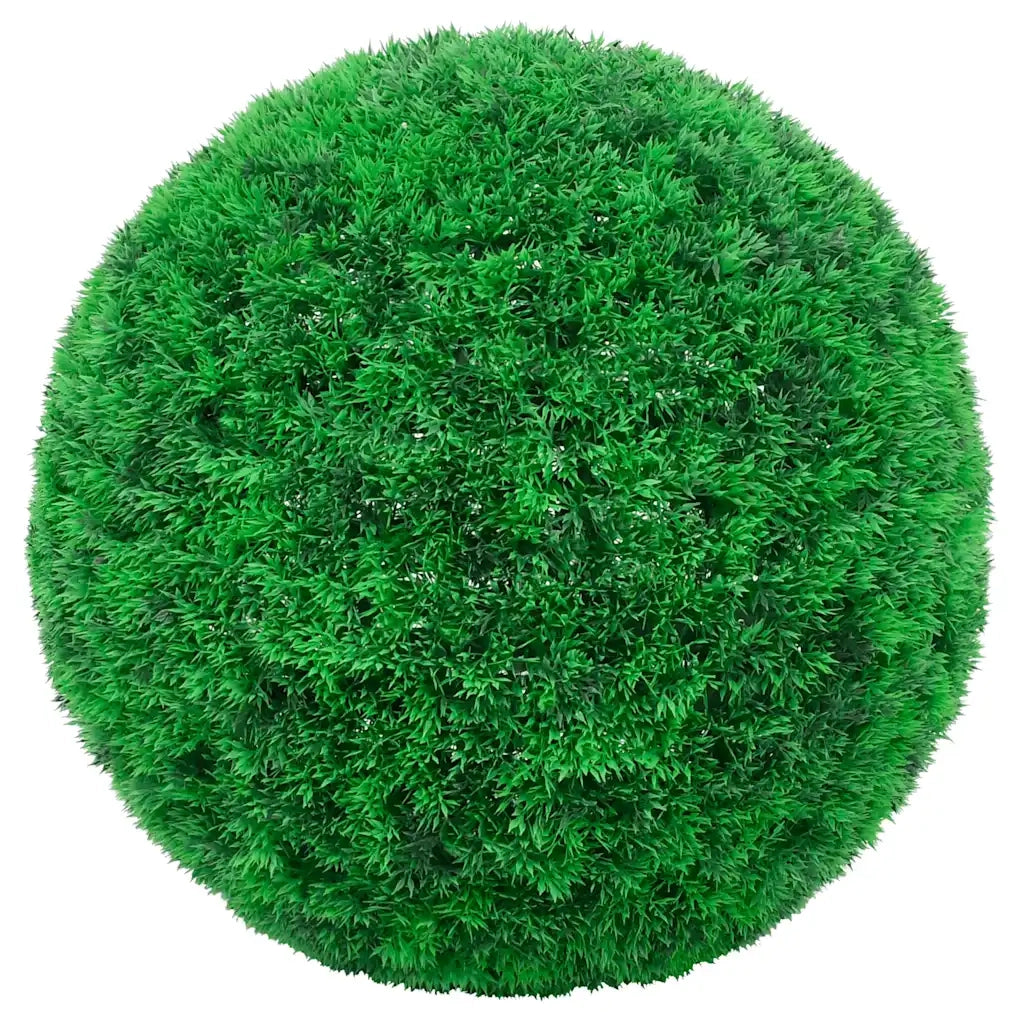 Sfere di Bosso Artificiale con Luci LED 2 pz Verdi 35 cm CFW2324817