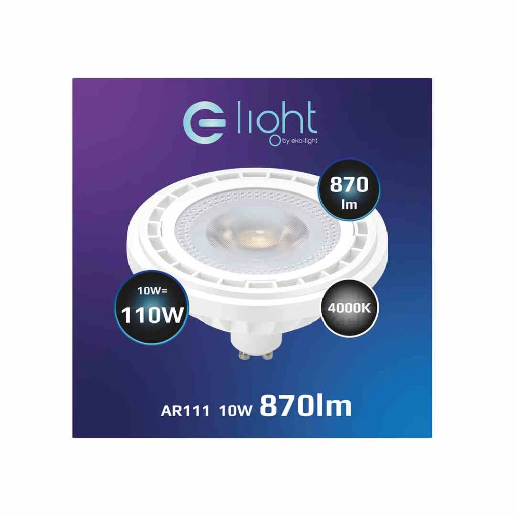 Lampadina LED ES111 GU10 10W 4000K 870lm Eko-Light