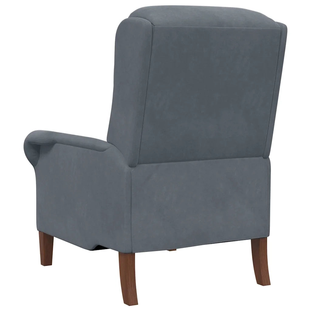 Poltrona | Sedia Relax Grigio scuro Velluto