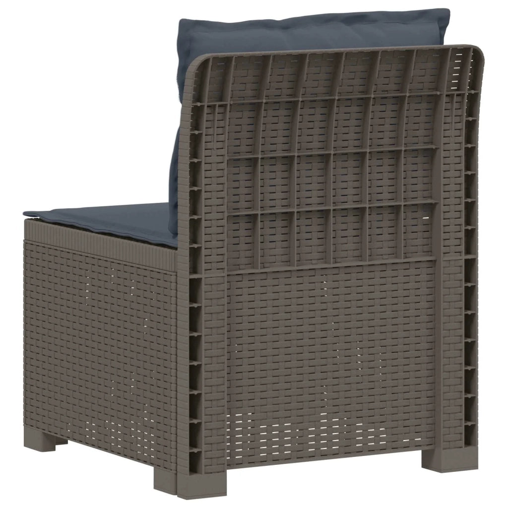 Divano da esterno-Divano da Giardino a 1 Posto con Cuscini Aspetto Rattan PP 123218
