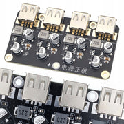 Convertitore 4 Canali USB Step Down Rosfix – Caricatore 2.0/3.0 | 6-24V a 5V, 3A per Canale