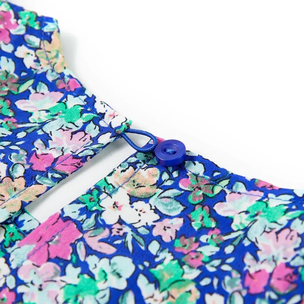 Abito da Bambina con Maniche a Volant Blu Cobalto 92 CFW2976354