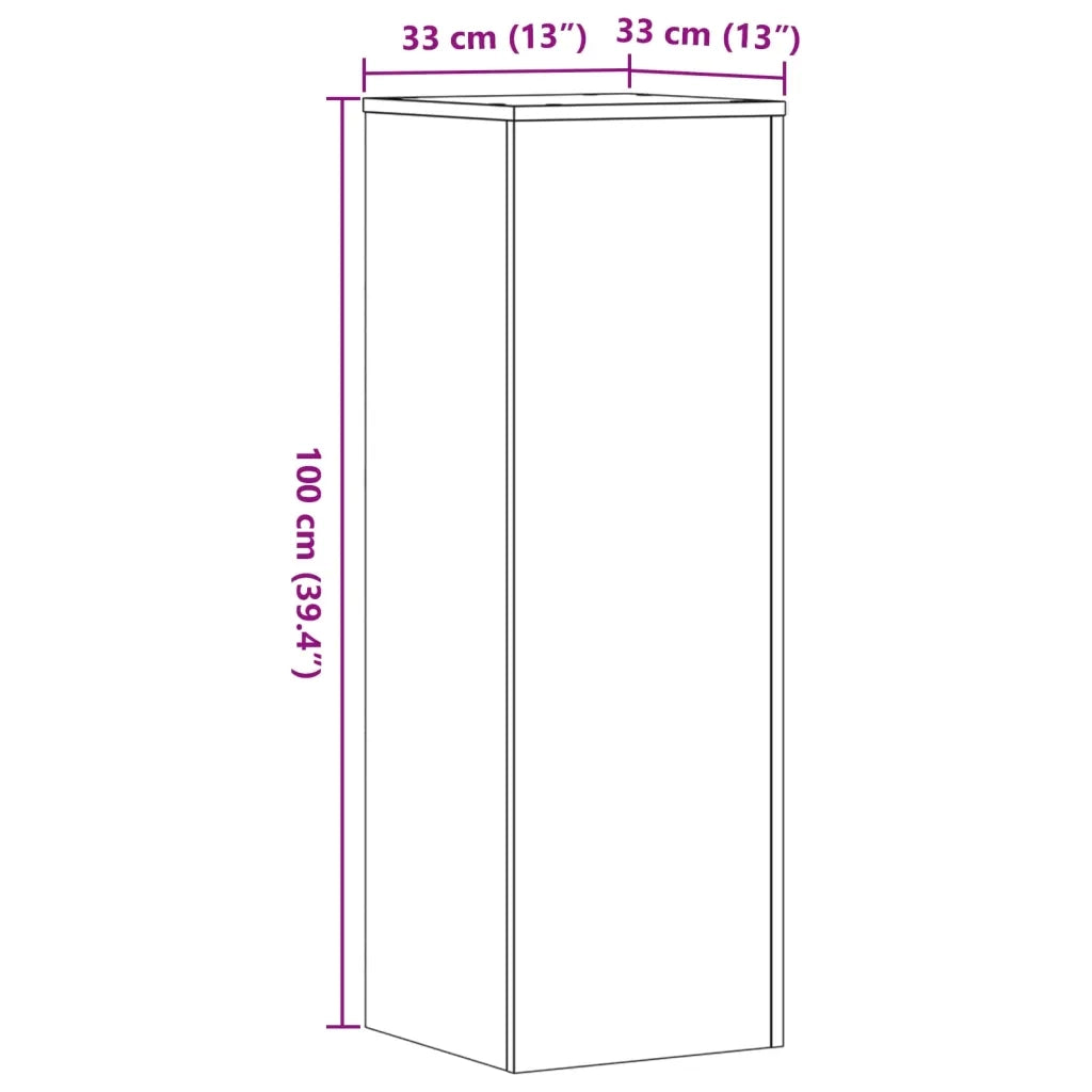 Supporti per piante | Sostegno per piante 2 pz Legno Vecchio 33x33x100 cm Multistrato