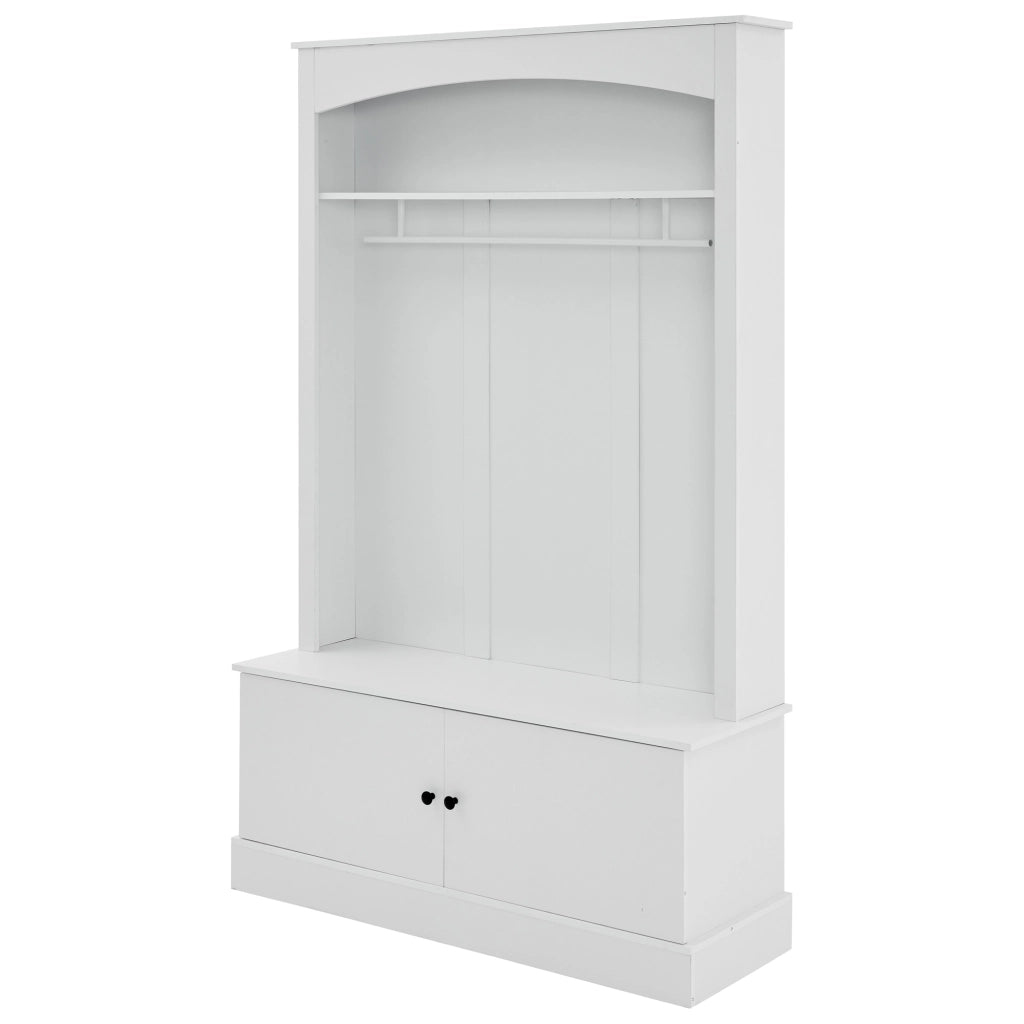 Scarpiera Armadio Ingresso con Panca ¨C MINIMAL ¨C Bianco, Ripiani Regolabili, Salvaspazio