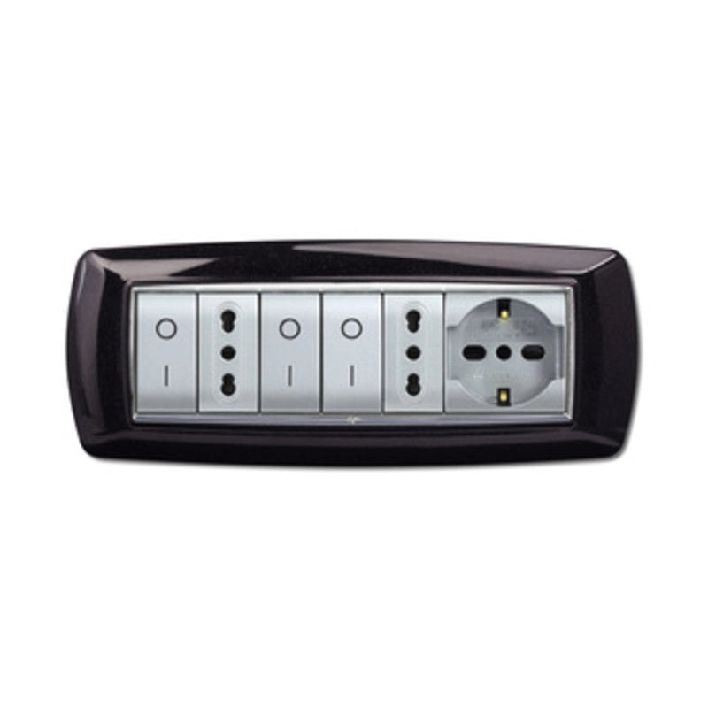 PLACCA LIFE LIVING PLAST NERO GLITTERING 7P