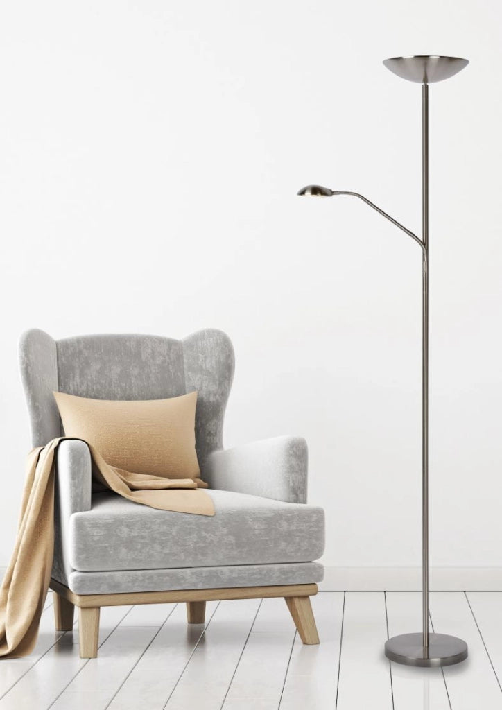 Lampada da terra Lucide Zenith LED 20W 3000K argento