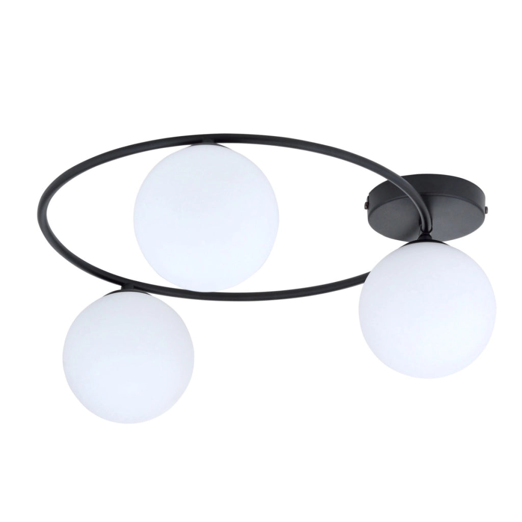 Plafoniera Emibig Sopra 3xE14 nero/bianco metallo 47cm