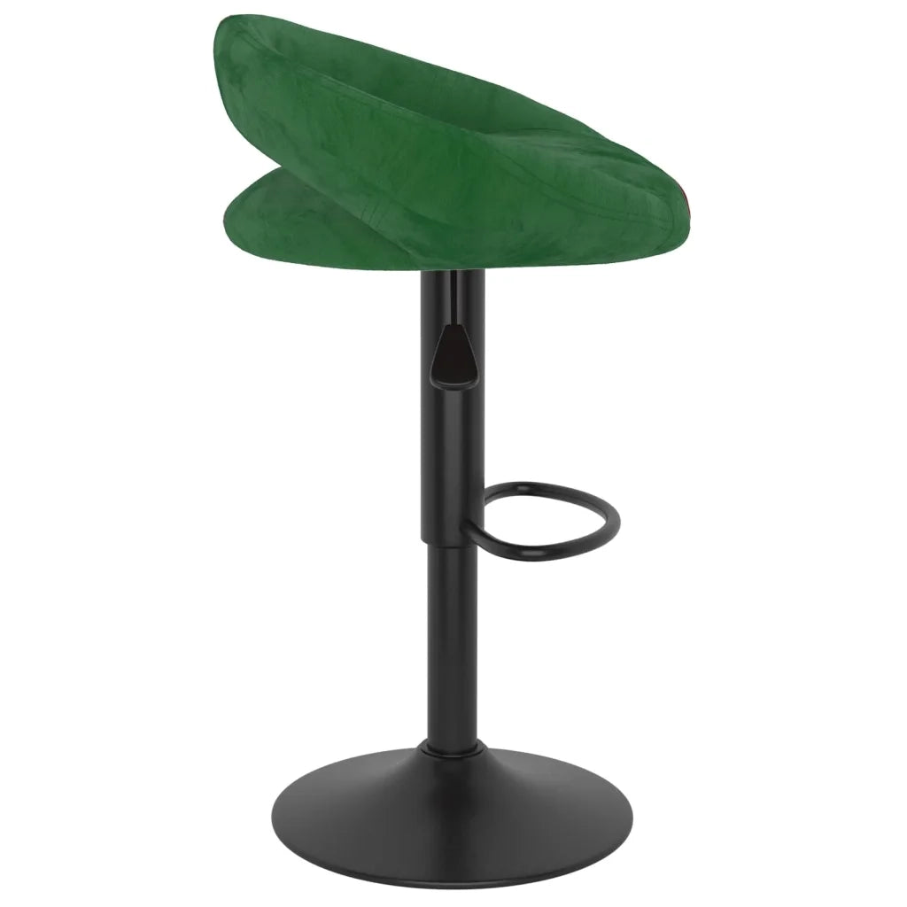 Sgabelli da Bar 2 pz Verde Scuro in Velluto 333272