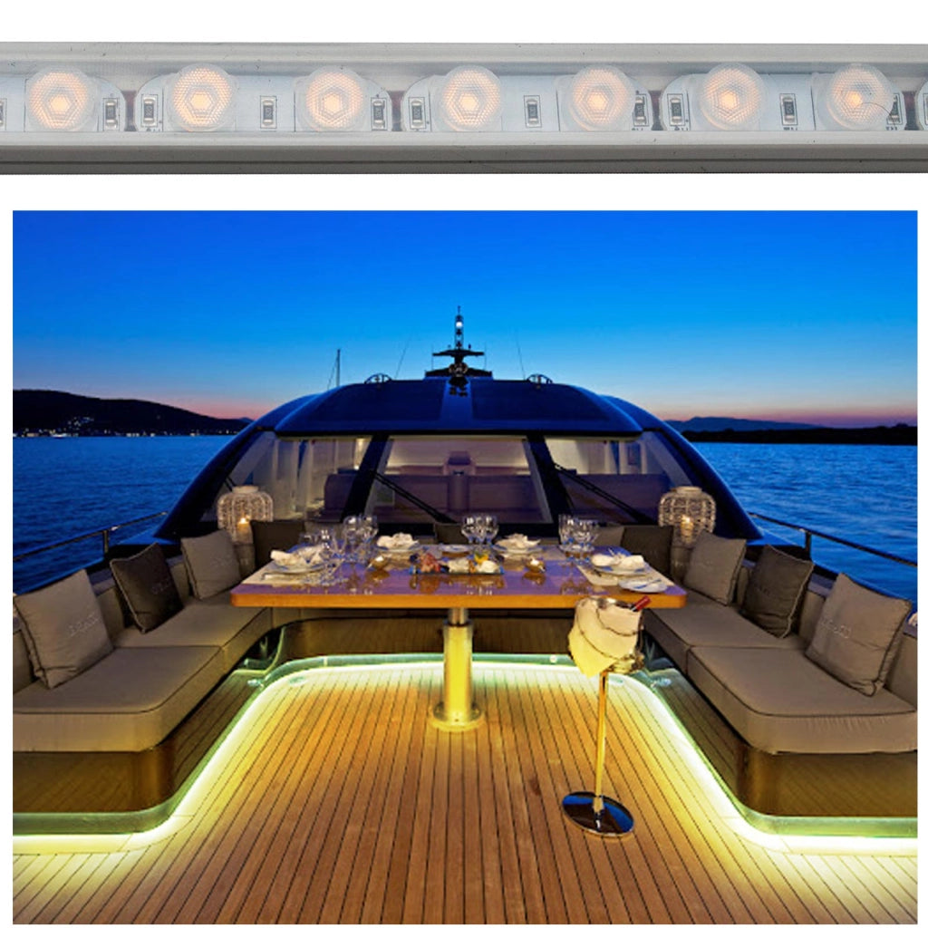 Wall Washer flessibile barra luminosa 24V IP67 striscia LED 24W / MT luce angolo 30 gradi esterni giardino facciata edifici barche 3 METRI 3000K