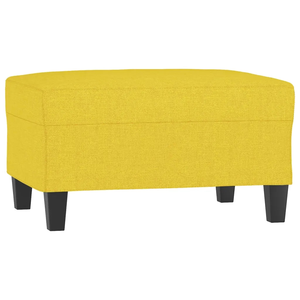 Set di Divani 4 pz con Cuscini Giallo Chiaro in Tessuto 3201645