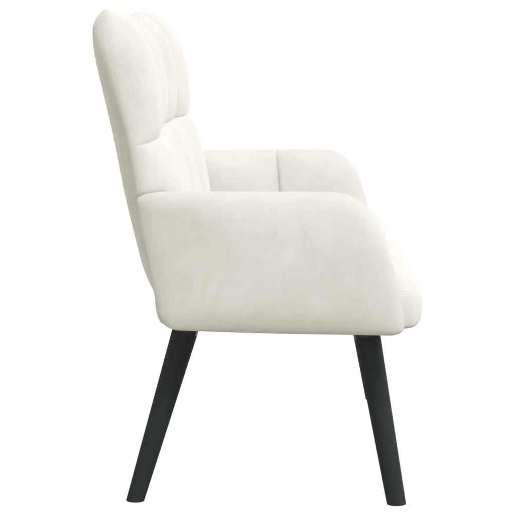Sofa a Due Posti Crema 115 x 61 x 87 cm Velluto 42028947